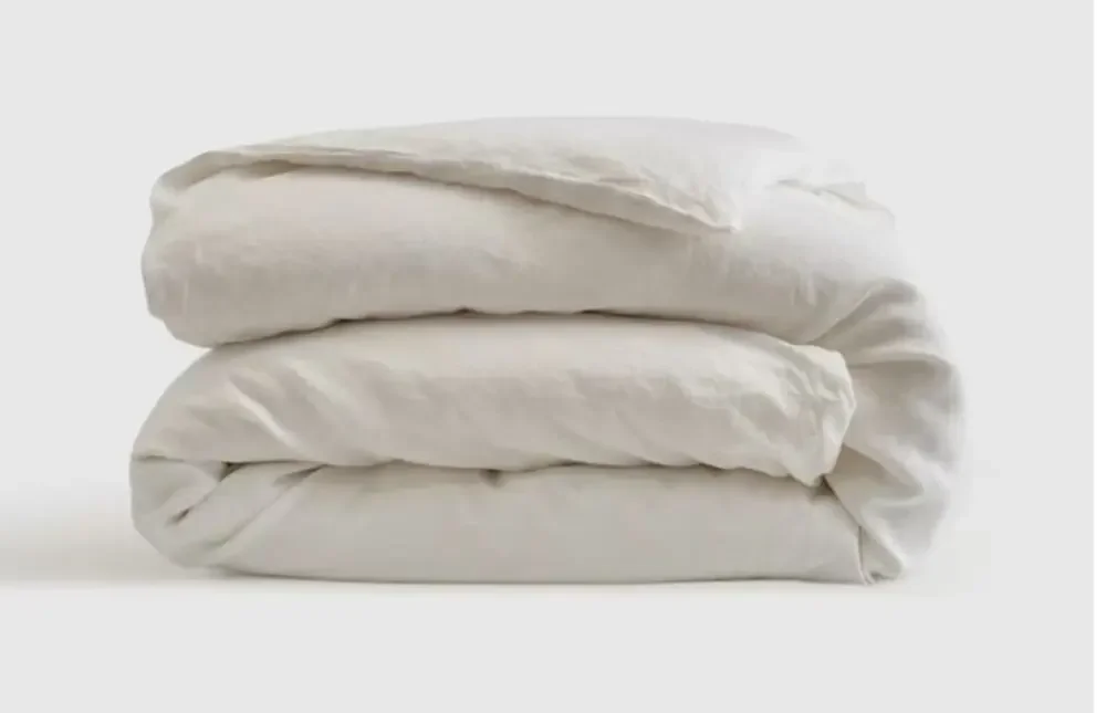 Quince White Twin  Linen Duvet Cover 100% European Flax NEW No Insert/Shams